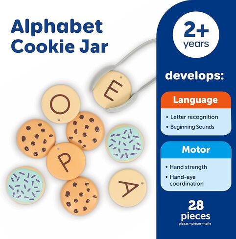 Learning Resources Alphabet Cookie Jar - ABC Toys for Kids, Alphabet Activities, Phonics Practice, Reading Practice, Language Development, Toddler Montessori Toys, Birthday Gifts for Boys and Girls in Kuwait