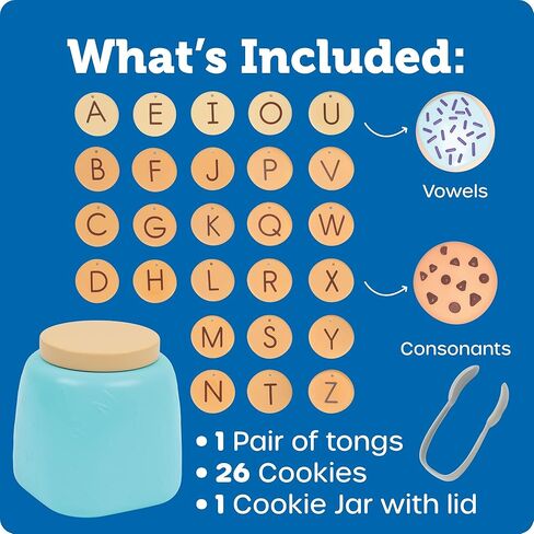 Learning Resources Alphabet Cookie Jar - ABC Toys for Kids, Alphabet Activities, Phonics Practice, Reading Practice, Language Development, Toddler Montessori Toys, Birthday Gifts for Boys and Girls in Kuwait