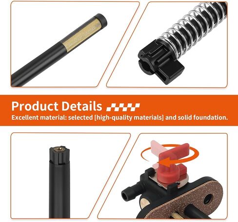 Petcock Fuel Shutoff Valve + Lever Extension W/Spring Kit For Polaris Big Boss Trail Boss Blazer Magnum Scrambler Sportsman 250 300 350 400 425 500 1993-2009 7051006 in Kuwait