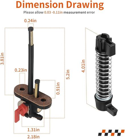 Petcock Fuel Shutoff Valve + Lever Extension W/Spring Kit For Polaris Big Boss Trail Boss Blazer Magnum Scrambler Sportsman 250 300 350 400 425 500 1993-2009 7051006 in Kuwait