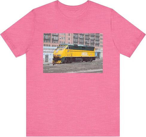 Metra Heritage Unit 90 At Ogilvie Transportation Center T-Shirt | Heather Blend in Kuwait