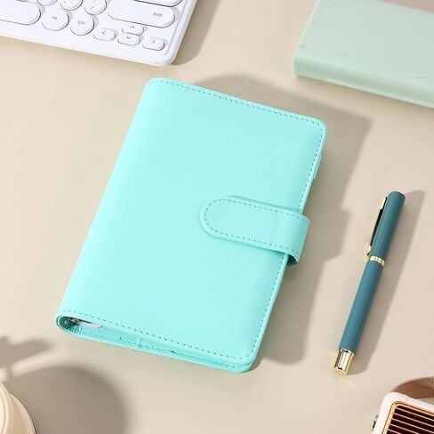 6 Pcs A6 Budget Binder Set Pu Leather Refillable 6 Ring Notebook Binder Cover Loose Leaf Personal Planner Cover with Magnetic Closure in Kuwait