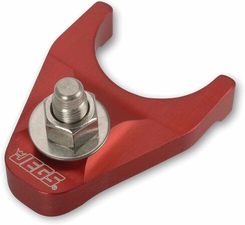 JEGS Billet Distributor Hold-Down Clamp | Fits Chevy Small/Big Block & 90 Degree V-6 Engines | Made In USA | Anodized Red | Includes Stainless Steel Mounting Stud in Kuwait