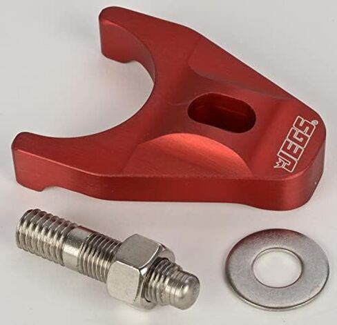 JEGS Billet Distributor Hold-Down Clamp | Fits Chevy Small/Big Block & 90 Degree V-6 Engines | Made In USA | Anodized Red | Includes Stainless Steel Mounting Stud in Kuwait