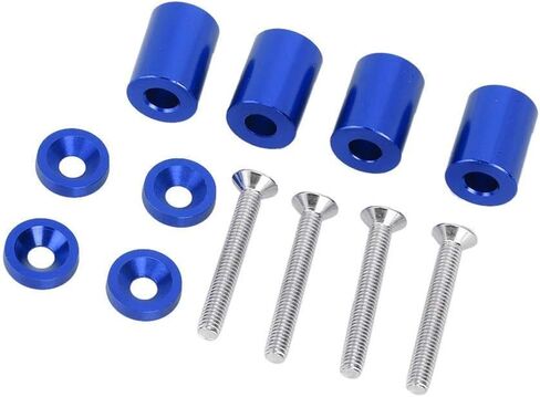 Aramox Hood Spacer Riser, Car Aluminum Alloy Engine Hood Ventilation Spacer Riser Fit for 6mm Motor (Blue) in Kuwait