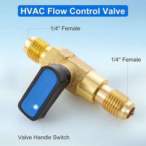 1/4 SAE ذكر صمام التحكم HVAC صمام الكرة لمكيف الهواء، 1/4 SAE محول خيط ذكر لـ R410A R134A R12 R22 AC خراطيم شحن المبردات المبردات إيقاف الكرة Adaper in Kuwait
