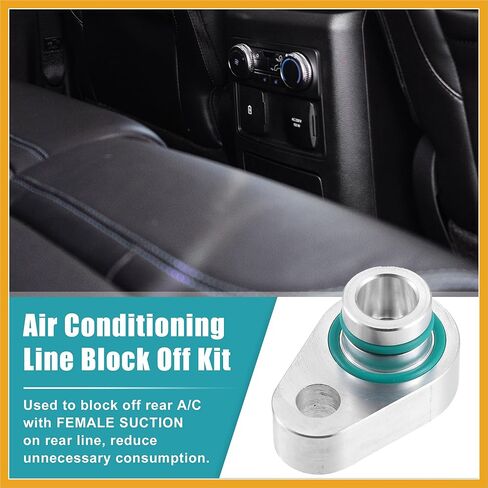 2 Set AC Rear Blockout Kit AC Elimination Auxiliary Kit for Ford Explorer 2010-2018 Metal Silver Tone Replacement in Kuwait