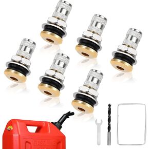 Gas Can Vent Caps | 6 Pack Fuel Gas Tank Vent Caps | Metal Gas Can Replacement Vent Plug | Leak-Proof Gas Jug Vent Caps| Tank Exhaust Caps for Faster Flow in Saudi Arabia