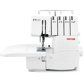 ماكينة FEIYUE FY515 Serger Overlock مع طاولة تمديد، 2/3/4 خيط، تغذية تفاضلية قابلة للتعديل، حاشية ملفوفة مدمجة، خيوط مرمزة بالألوان، إطار معدني عالي التحمل in Kuwait