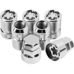 M14 x 1.5 Set of Wheel Lock 5+2 Key Chrome Cone Seat Wheel Locks Fit Canyon Acadia 3 Y X S Excursion Silverado Tahoe Suburban Avalanche/Escalade/Sierra Yukon XL in Saudi Arabia