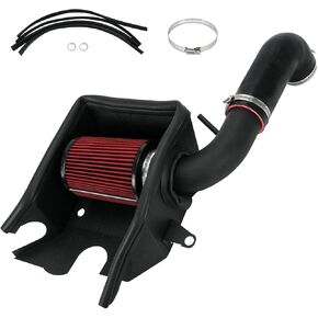 PTNHZ Aluminum Alloy Cold Air Intake System Kit w/Red Air Filter & Heat Shield Compatible With 2012-2018 Audi A3 Q2 Q3 VW Golf MK7 Jetta Passat 1.4L EA211 Engines in Kuwait