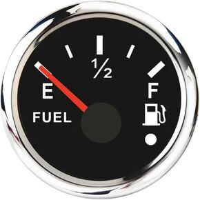 QJ﻿ 0-190ohm إشارة عالمية مقاومة للماء 52 مم مقياس مستوى الوقود مع إنذار بإضاءة خلفية حمراء مناسبة لقارب السيارة واليخت (الخزامى) in Kuwait