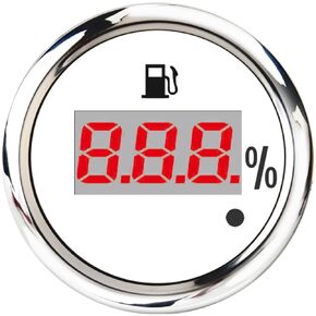 مقياس مستوى الوقود الرقمي التلقائي 52 مم مع ضوء إنذار 0-190 أوم 240-33ohm مؤشر خزان الزيت متر مستوى الوقود 12 فولت 24 فولت (أخضر) in Kuwait