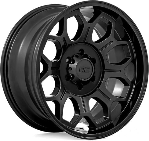 Rough Country 77 Series One-Piece Aluminum Wheel - 20x9, 6x5.5" Bolt Pattern, 0mm Offset, Semi-Gloss Black in Kuwait