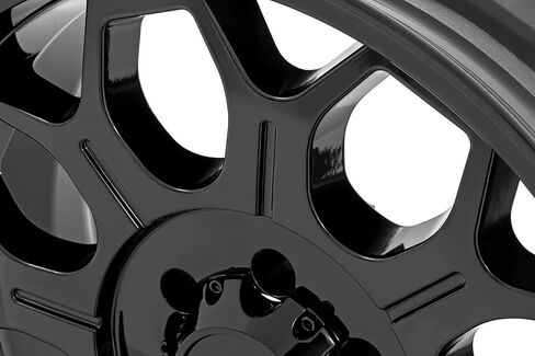 Rough Country 77 Series One-Piece Aluminum Wheel - 20x9, 6x5.5" Bolt Pattern, 0mm Offset, Semi-Gloss Black in Kuwait