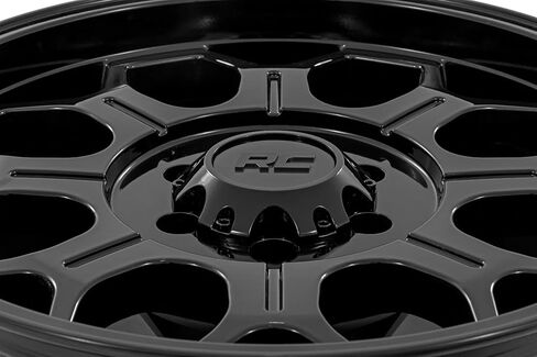 Rough Country 77 Series One-Piece Aluminum Wheel - 20x9, 6x5.5" Bolt Pattern, 0mm Offset, Semi-Gloss Black in Kuwait