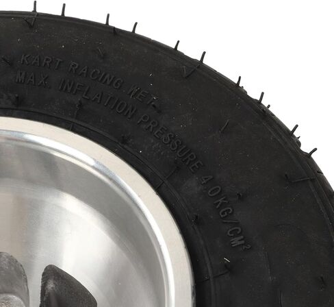 Cryfokt 10x4.505 Go Kart Tire, Rubber Aluminum Wheel with Hub, Explosionproof Antislip, Superior Traction, for ATV UTV Agricultural Vehicle Lawn Mower in Kuwait