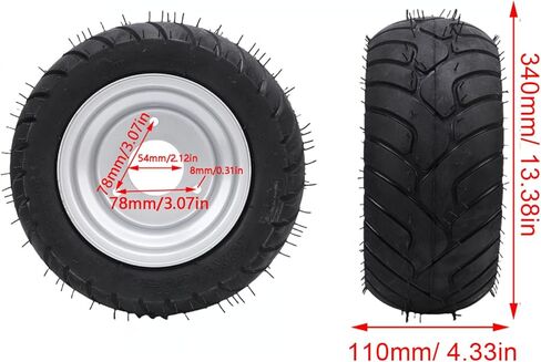 إطار متين مقاس 13x5.00-6، 13/5.00-6، 13x5- مع قوة جر معززة، تصميم مقاوم للثقب لمركبات ATV، الرباعية، Go Kart، العربة in Kuwait