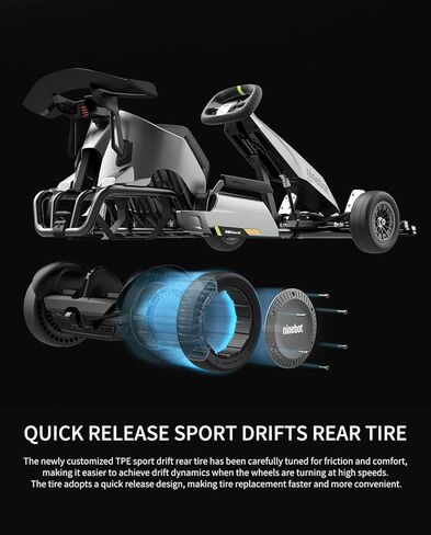 2 حزمة من الإطارات الخلفية الانجراف لـ Segway Ninebot GoKart Pro/Pro 2/S-Max، ملحقات استبدال إطارات الانجراف الرياضية المقاومة للاهتراء in Kuwait