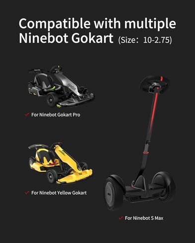 2 حزمة من الإطارات الخلفية الانجراف لـ Segway Ninebot GoKart Pro/Pro 2/S-Max، ملحقات استبدال إطارات الانجراف الرياضية المقاومة للاهتراء in Kuwait