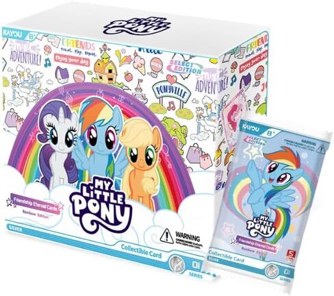 KAYOU My Little Pony Friendship Eternal Cards, Rainbow Edition English Series 1, Display Box, 20 Packs, 146 Cards, 10 Rarity Levels in Kuwait