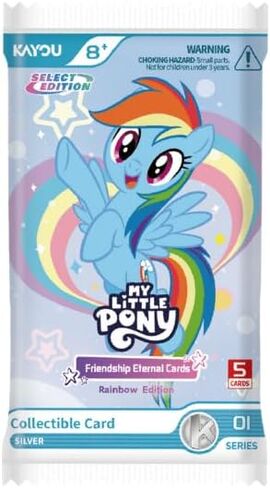 KAYOU My Little Pony Friendship Eternal Cards, Rainbow Edition English Series 1, Display Box, 20 Packs, 146 Cards, 10 Rarity Levels in Kuwait