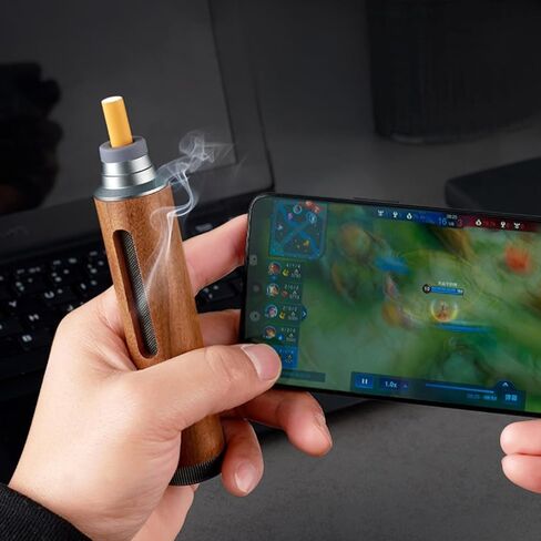 Ashless Cigarette Holder, Suitable for Handheld Ashtrays in Cars, with Stainless Steel Interior,easy To Use (Brown) in Kuwait
