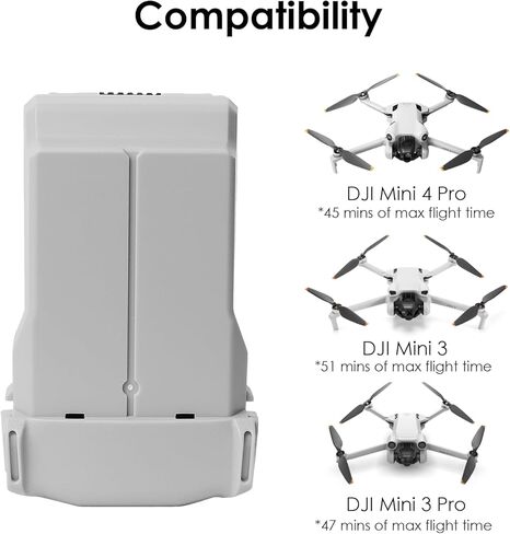 Fly More Kit Plus for DJI Mini 4 Pro/Mini 3 Series, Includes Two 3850mAh Intelligent Flight Batteries Plus and Two-Way Charging Hub, Up to 31 mins of Battery Life in Kuwait