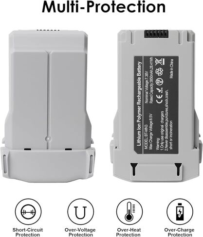 Fly More Kit Plus for DJI Mini 4 Pro/Mini 3 Series, Includes Two 3850mAh Intelligent Flight Batteries Plus and Two-Way Charging Hub, Up to 31 mins of Battery Life in Kuwait