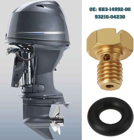 SING F LTD Boat Carburetor Float Bowl Drain Screw & O-Ring 6H3-14992-00 & 93210-04230 Compatible with Yamaha 4-Stroke - F80A F100A F100B in Kuwait