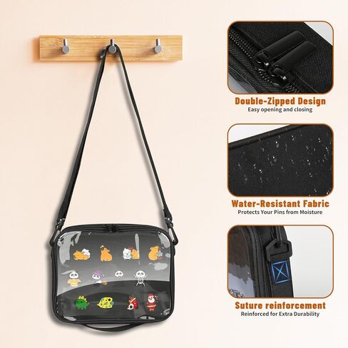 Enamel Pin Display Book,20 Page EVA Hard Shell Pin Trading Book,Pin Display Board with Shoulder Straps,Pin Display Case for Collectors,For Storing Enamel Pins,Sports Pins,Earrings in Saudi Arabia