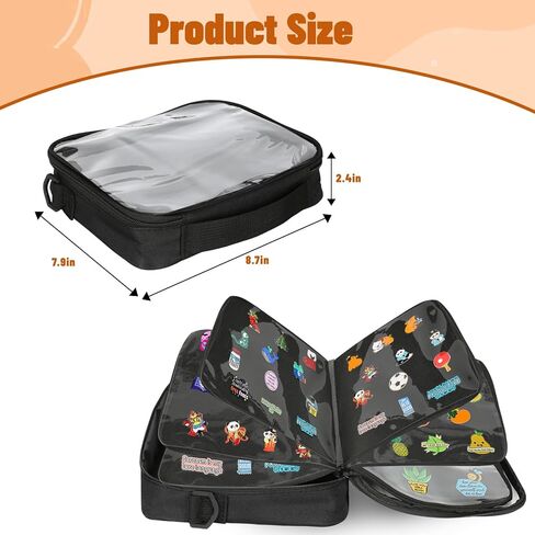 Enamel Pin Display Book,20 Page EVA Hard Shell Pin Trading Book,Pin Display Board with Shoulder Straps,Pin Display Case for Collectors,For Storing Enamel Pins,Sports Pins,Earrings in Saudi Arabia