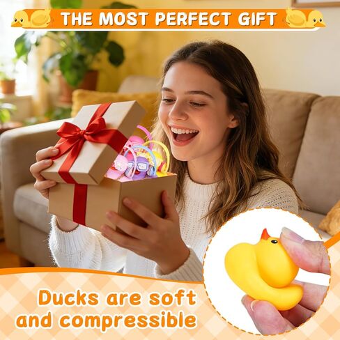 4pcs Earphone Duck Set - Funny Squeaky Rubber Ducks with 4 Colorful Earphones, Mosaic Glasses & Gold Necklaces for Car Dashboard Decoration, Office Desk Decor in Saudi Arabia