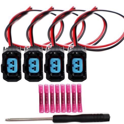 LIZAPUS 4 قطعة 2 دبوس OBD2 حاقن الوقود موصل التوصيل المقبس ضفيرة متوافق مع محركات هوندا أكورا B D K تسخير الأسلاك التوصيل in Kuwait