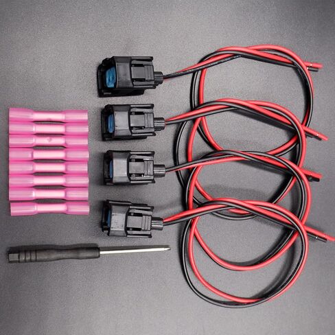 LIZAPUS 4 قطعة 2 دبوس OBD2 حاقن الوقود موصل التوصيل المقبس ضفيرة متوافق مع محركات هوندا أكورا B D K تسخير الأسلاك التوصيل in Kuwait