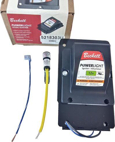 محول الإشعال/الإشعال الإلكتروني الأصلي OEM 12 VDC PowerLight متوافق مع سلسلة Beckett SDC وPro501 لشعلات الزيت 5218303U in Kuwait