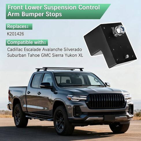 2-Pack Front Lower Control Arm Bumper Stops - Replaces K201426, K201426B - Compatible with Chevy Silverado & GMC Sierra 1500/2500/3500, Avalanche, Suburban, Tahoe, Yukon - Suspension Bump Stops in Kuwait
