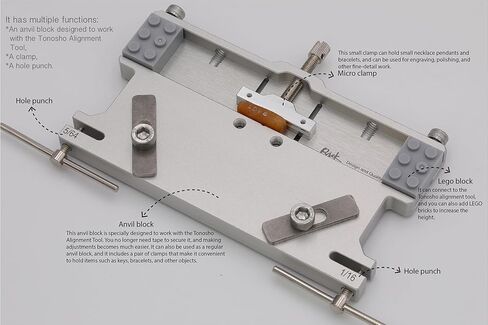 Tonosho Letter & Number Metal Stamping System with Alignment Tool & Anvil Block, A–Z & 0–9, HRC 62 in Saudi Arabia