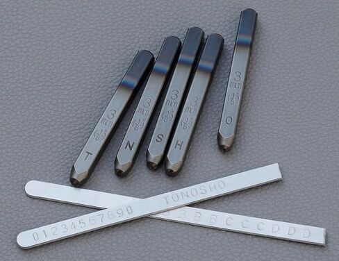 Tonosho Letter & Number Metal Stamping System with Alignment Tool & Anvil Block, A–Z & 0–9, HRC 62 in Saudi Arabia