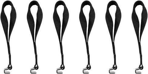 MeeFar 6pcs Cargo Carrier Door Hooks Tie Down Flat Hook Straps for Strapping Down Any Car Top Luggage No Straps Inside Car in Kuwait