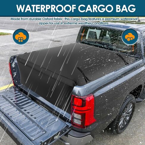 Truck Bed Cargo Bag, 26 Cubic Feet Waterproof Truck Bed Storage with 6 Tie Down Straps, Car Waterproof Cargo Carrier Bag for Pickup Truck Travel in Kuwait