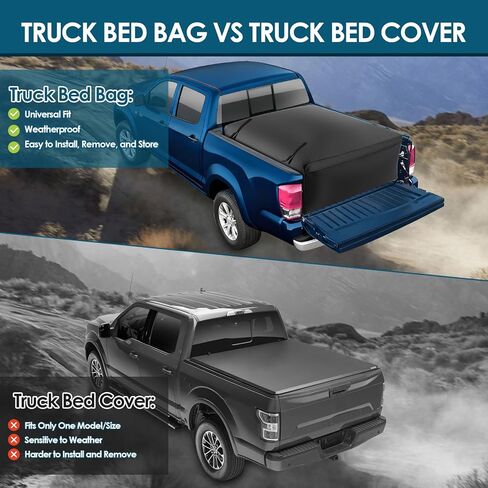 Truck Bed Cargo Bag, 26 Cubic Feet Waterproof Truck Bed Storage with 6 Tie Down Straps, Car Waterproof Cargo Carrier Bag for Pickup Truck Travel in Kuwait