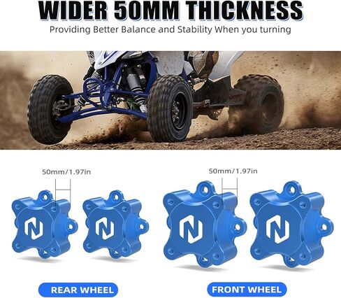 NICECNC 2" Wheel Spacers Cover 4pcs Compatible with Yamaha Raptor 700 YFM700 2013 2015-2024, Raptor 700R YFM700R 2009 2011 2012 2013 2015-2024, YFZ450R 2009-2024, See Fitments Blue in Kuwait
