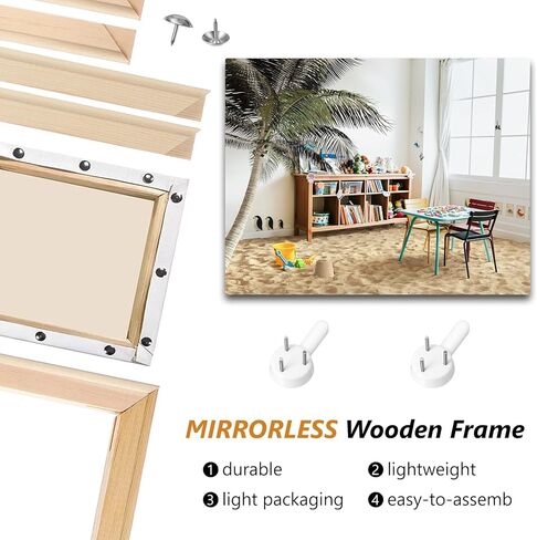 Yuanan 8 Sets Wood DIY Canvas Stretcher Bars, 4 Sizes Canvas Frame Easy to Assemble Sturdy Stretchers Frame for Arts, Oil Paintings, Paint by Numbers,Posters-7.87/9.84/11.8/13.77/15.7inch in Kuwait