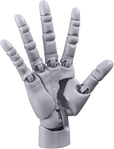 Articulated Hand Flexible Hand Model with Moveable Joint & Base DIY Friendly PVC Model for Drawing, Painting, Sketching, Grey Mannequin in Kuwait