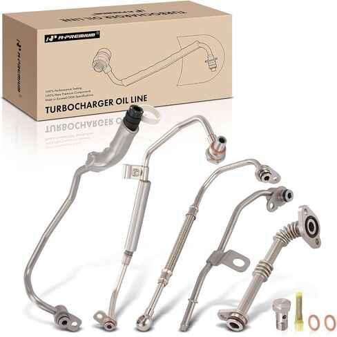 A-Premium Turbocharger Coolant and Oil Supply and Return Line Compatible with Ford Mustang 2015 2016 2017 2018 2019, 2.3L in Kuwait
