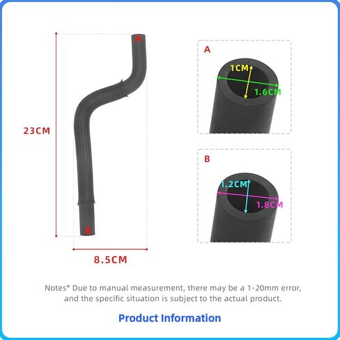 Motorcycle Oil Drain Hose Line, Oil Cooler Tube Black Rubber Tubing For Harley Breakout FXSB '13-'17 Cross Bones FLSTSB '08-'11 Fxcwc, 8.3'' Length, with Installation Clips in Kuwait