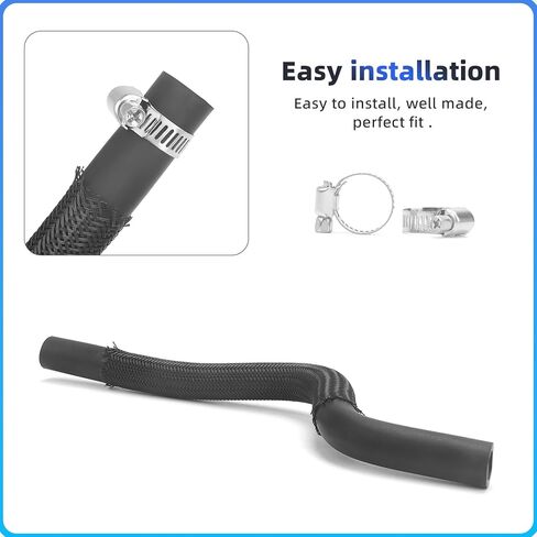 Motorcycle Oil Drain Hose Line, Oil Cooler Tube Black Rubber Tubing For Harley Breakout FXSB '13-'17 Cross Bones FLSTSB '08-'11 Fxcwc, 8.3'' Length, with Installation Clips in Kuwait