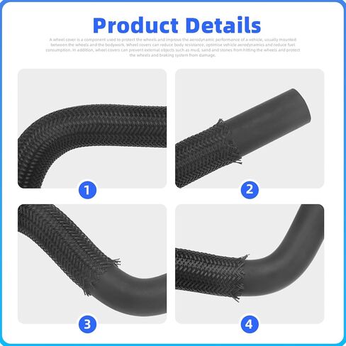 Motorcycle Oil Drain Hose Line, Oil Cooler Tube Black Rubber Tubing For Harley Breakout FXSB '13-'17 Cross Bones FLSTSB '08-'11 Fxcwc, 8.3'' Length, with Installation Clips in Kuwait