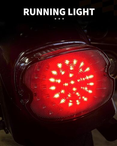 LX-LIGHT Smoked LED Tail Light with Turn Signal Brake Light Compatible with Dyna Sportster 883 1200 Road King Electra Glides Tour Glides Road Glides Nightster Street Bob,EMC Bulit-in in Kuwait